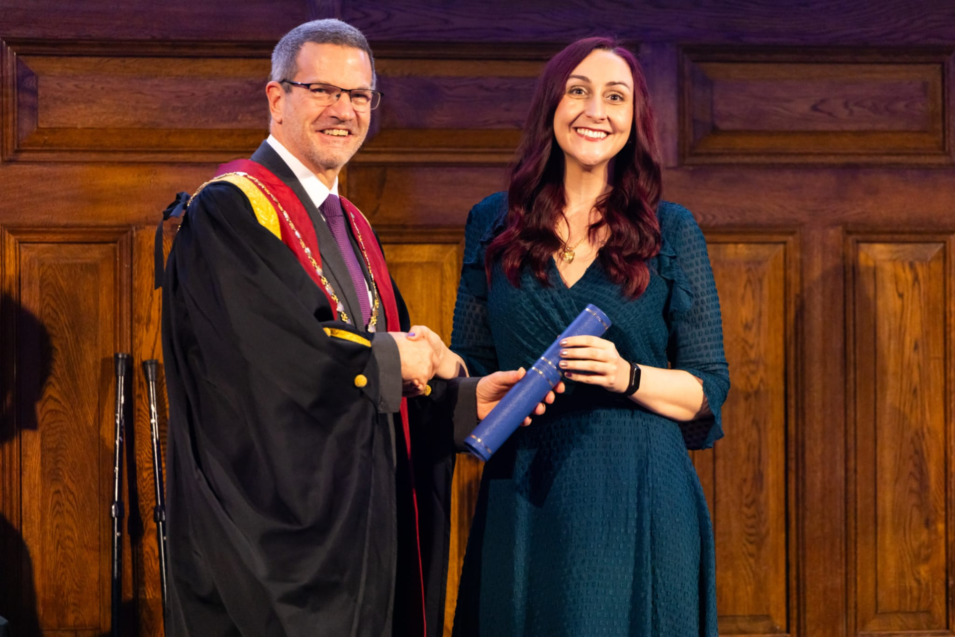 Dr Katie Ford receiving her Fellowship of the Royal College of Veterinary Surgeons